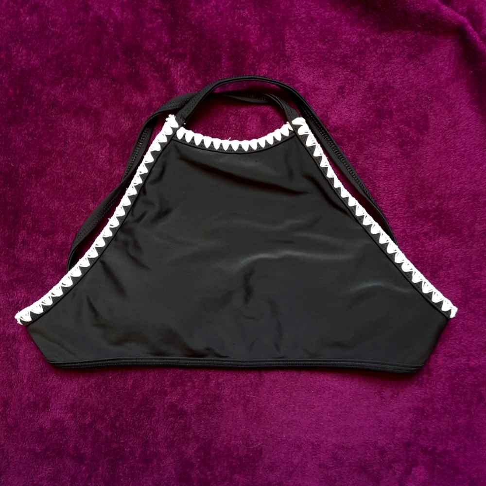 Aerie S Black Adjustable Bikini Top